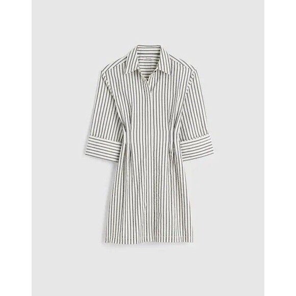 Madewell Tucked Mini Shirtdress NWT Size 6 - Picture 6 of 14